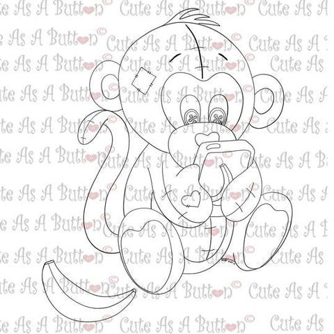 IMG00226 Cell Monkey Digital Digi Stamp