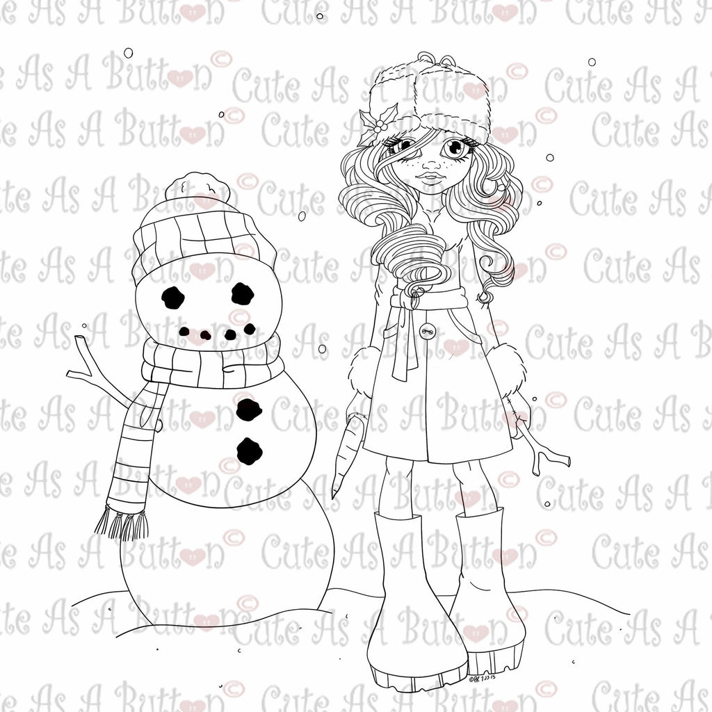 Cute As A Button Digistamps IMG00356 Do You Want to Build A Snowman ...