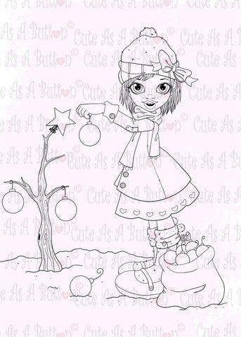 Cute As A Button Designs IMG00471 A Charlie Christmas Digital Digi Stamp